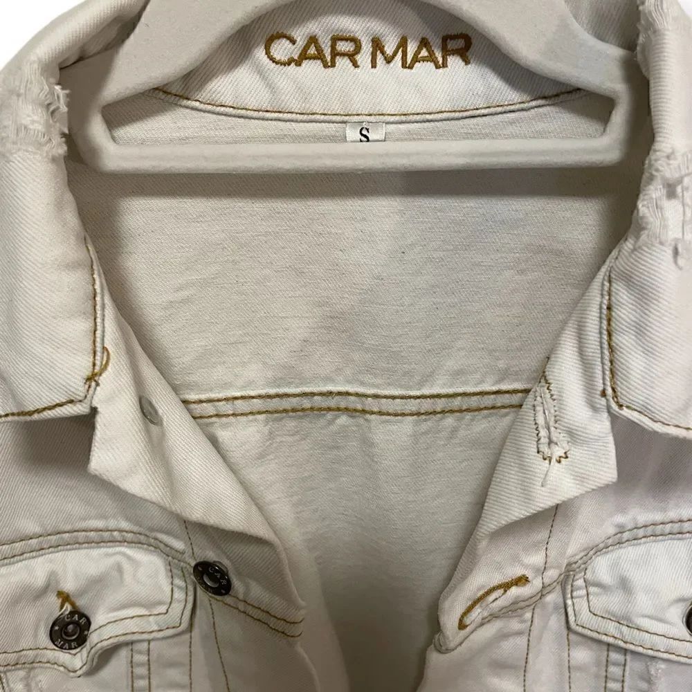 CARMAR Light Denim Distressed Jacket |Size: Small| - Picture 4 of 11